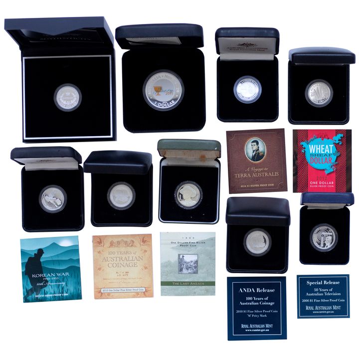 Elizabeth II, Silver Proof Issues, One Dollar, 1999 - 2016, Accumulation FDC