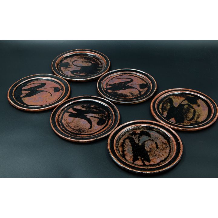 Warren Tippett & Peter Alger - Set of six side plates