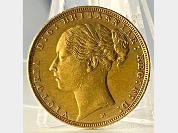 1886 VICTORIA YOUNG HEAD MELBOURNE GEORGE & DRAGON GOLD SOVEREIGN