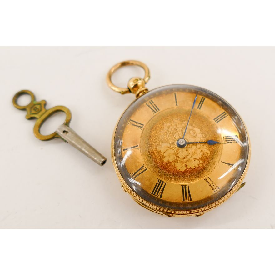 Antique 18K Key Wind Pocket watch- 33g TW