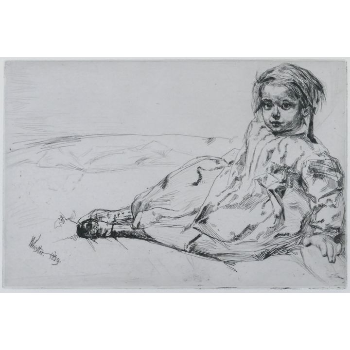 James Whistler ''Bibi Valenti'' 1859 Etching