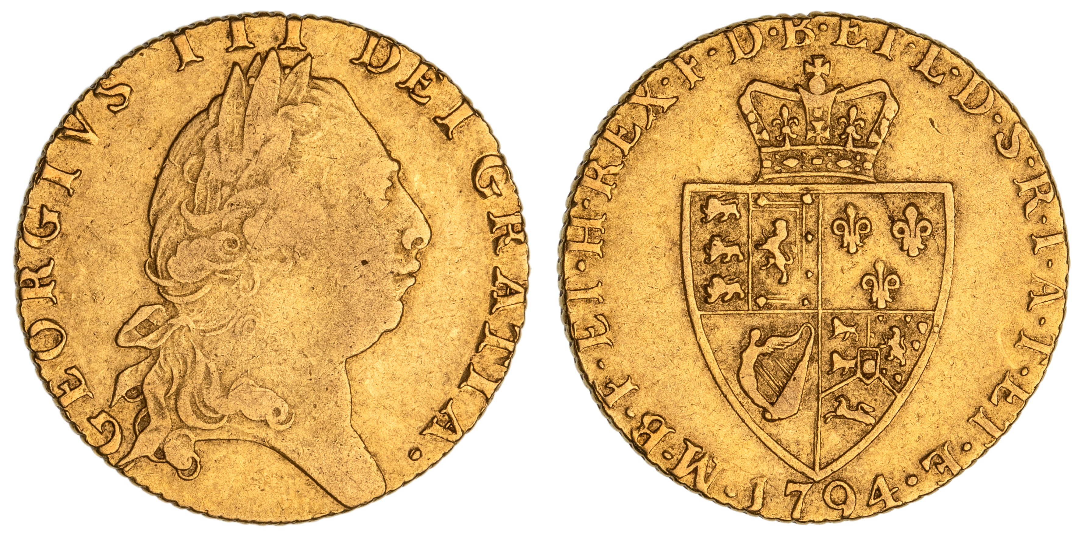 Great Britain, George III, Guinea, 1794, gFine
