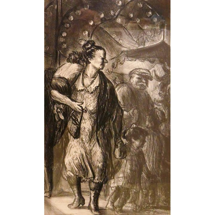 Cecil Bell Woman and Child 1937 S/N Lithograph Framed- 15x12'' (BC)