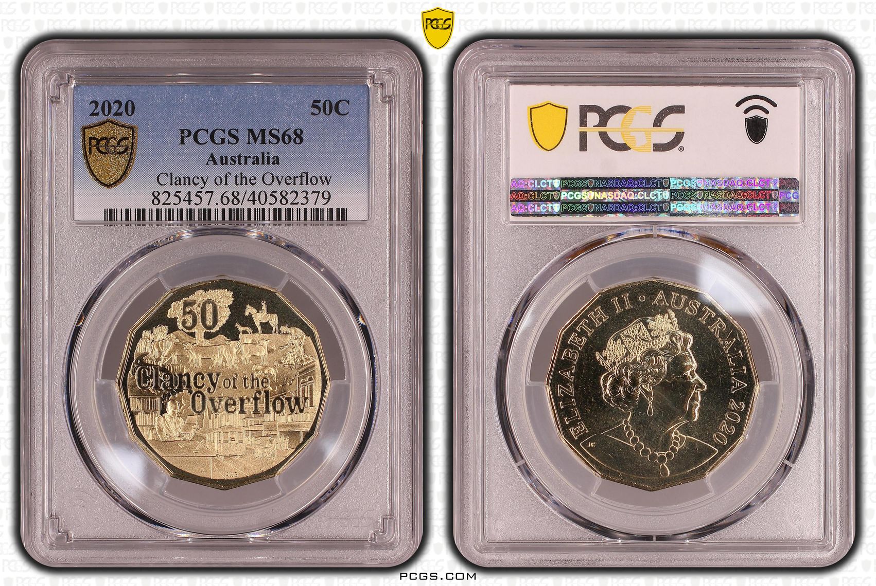Clancy of the Overflow, Fifty Cent, 2020, PCGS MS 68