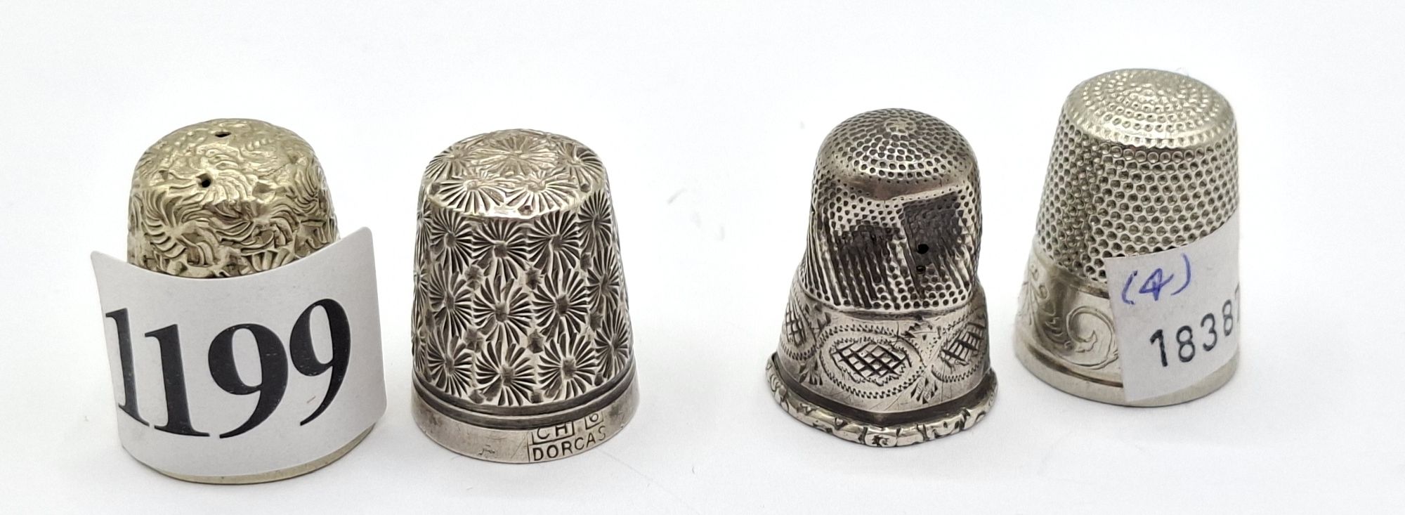 Sterling Silver And Steel Thimbles