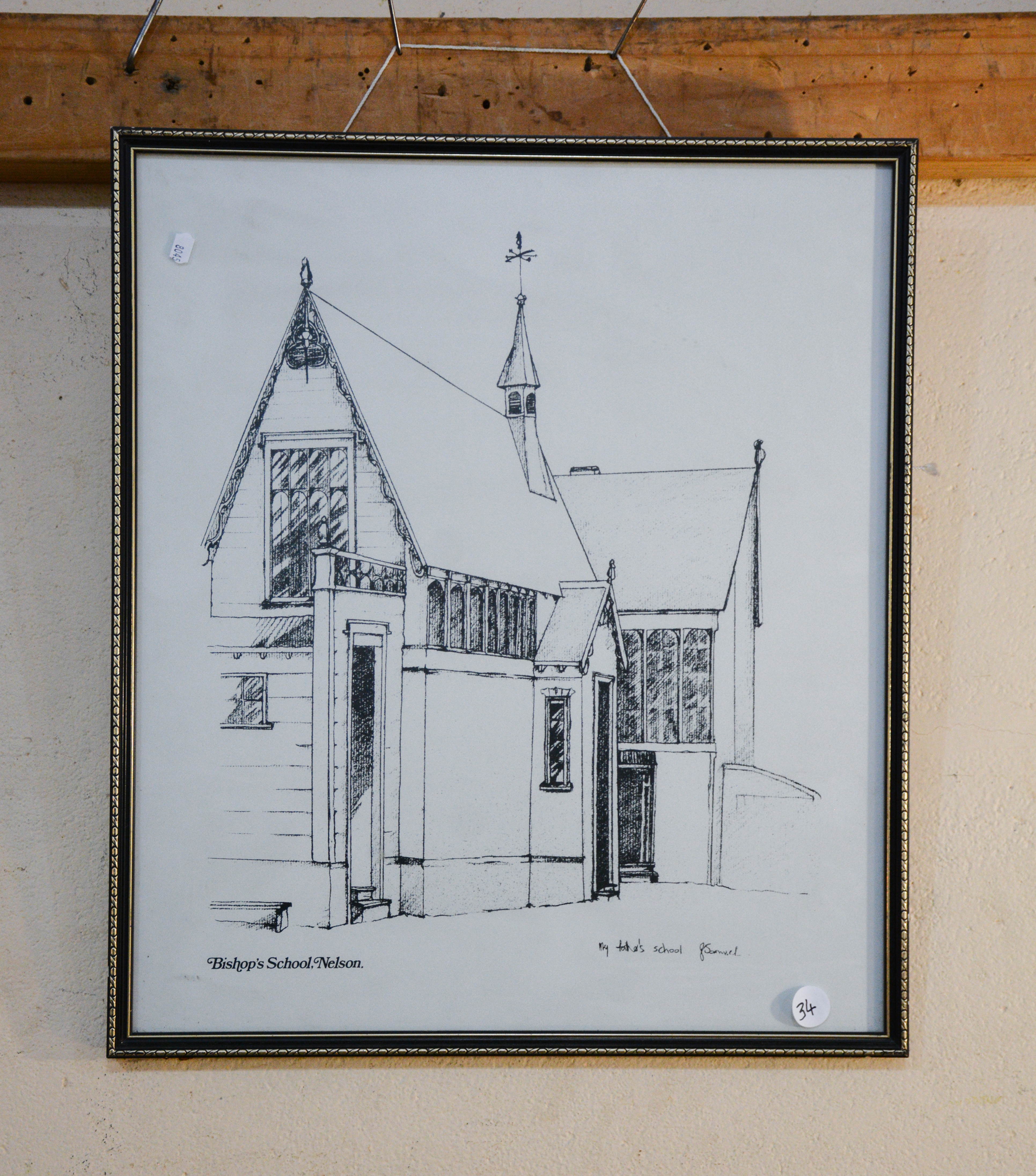 Framed 'Bishops School' Nelson Art — NZ auction result