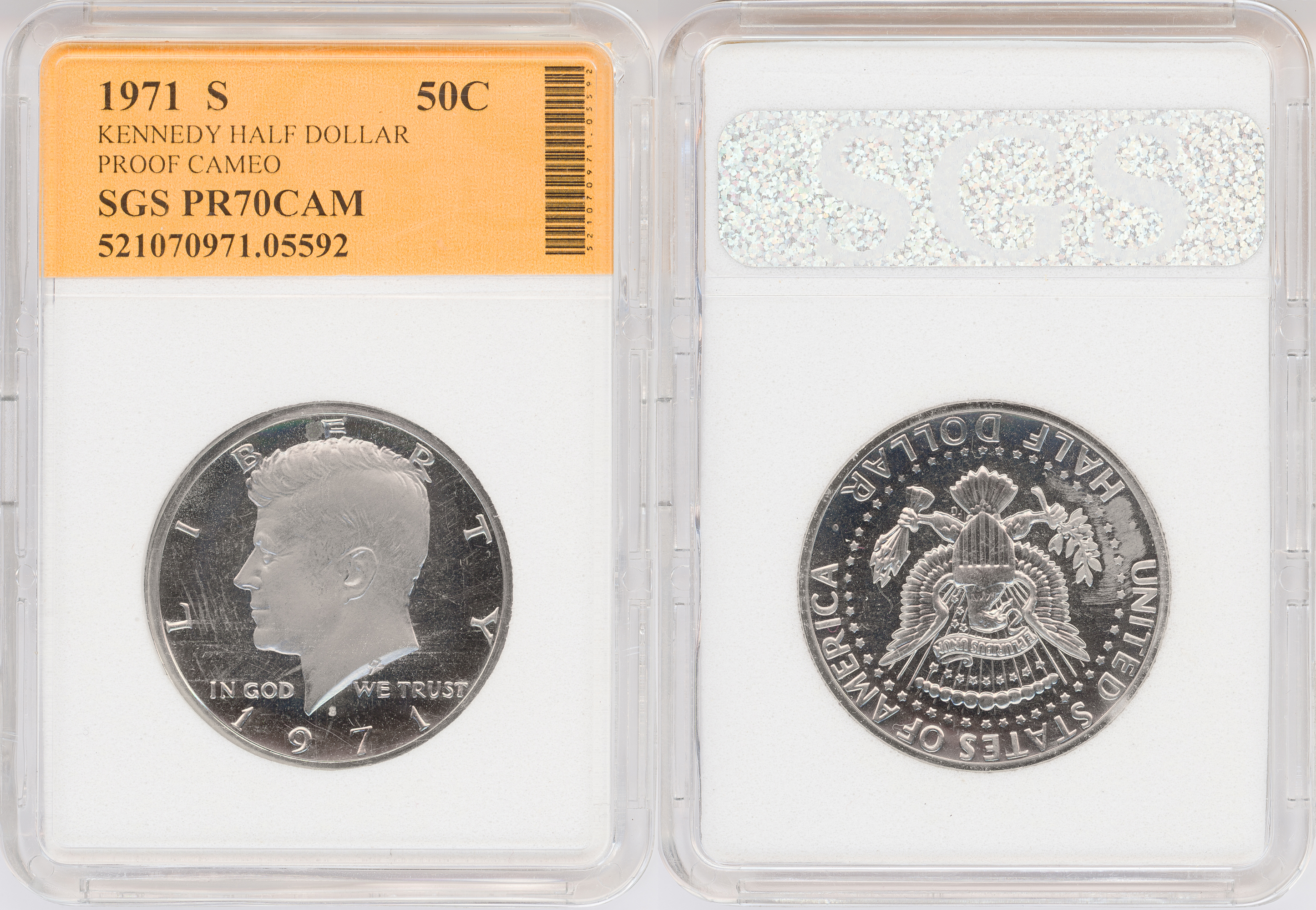 The United States of America, Half Dollar, 1971-S, PR70DCAM