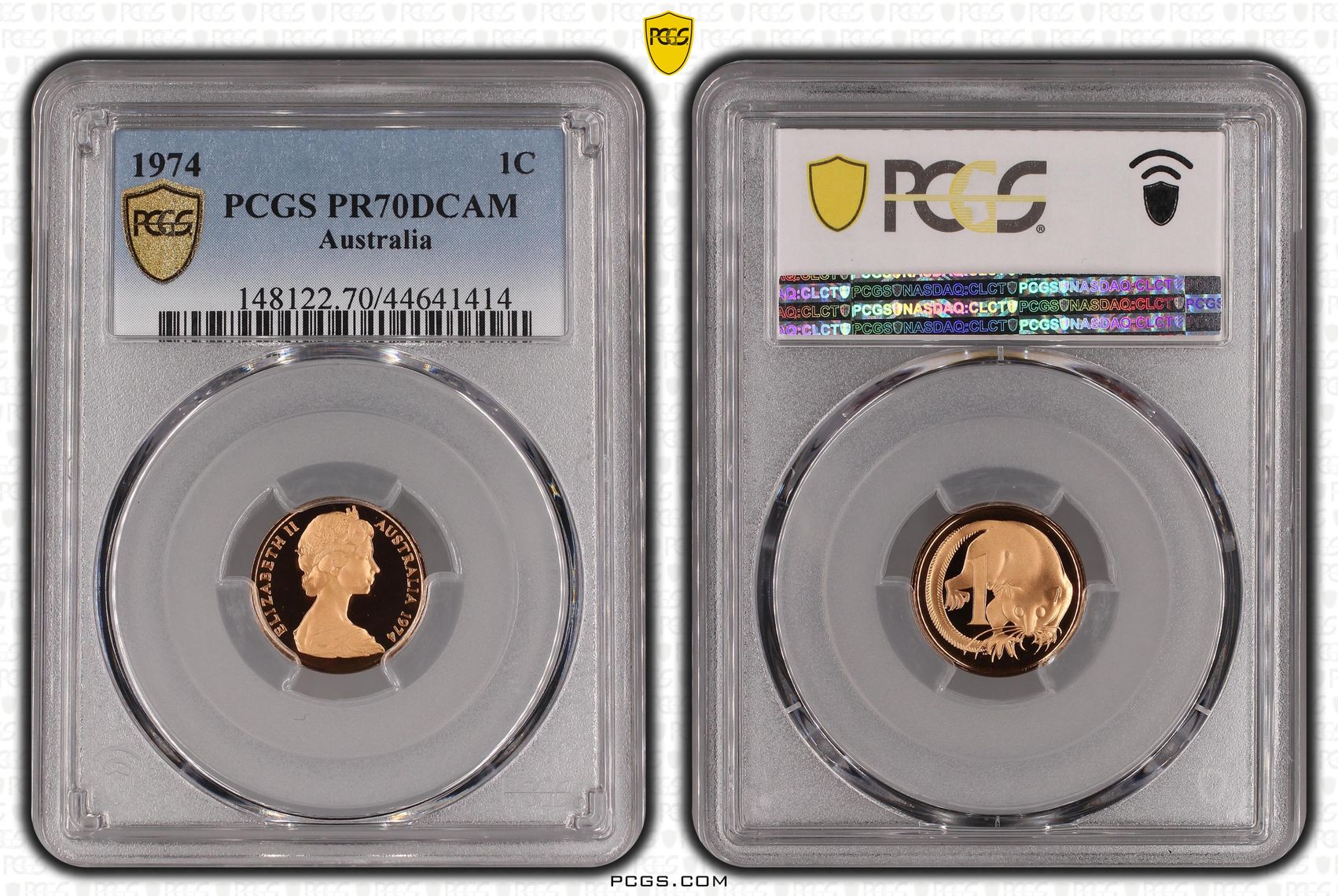 1974 Australia One Cent, 1c PCGS - PR70DCAM POP 2/0 -414