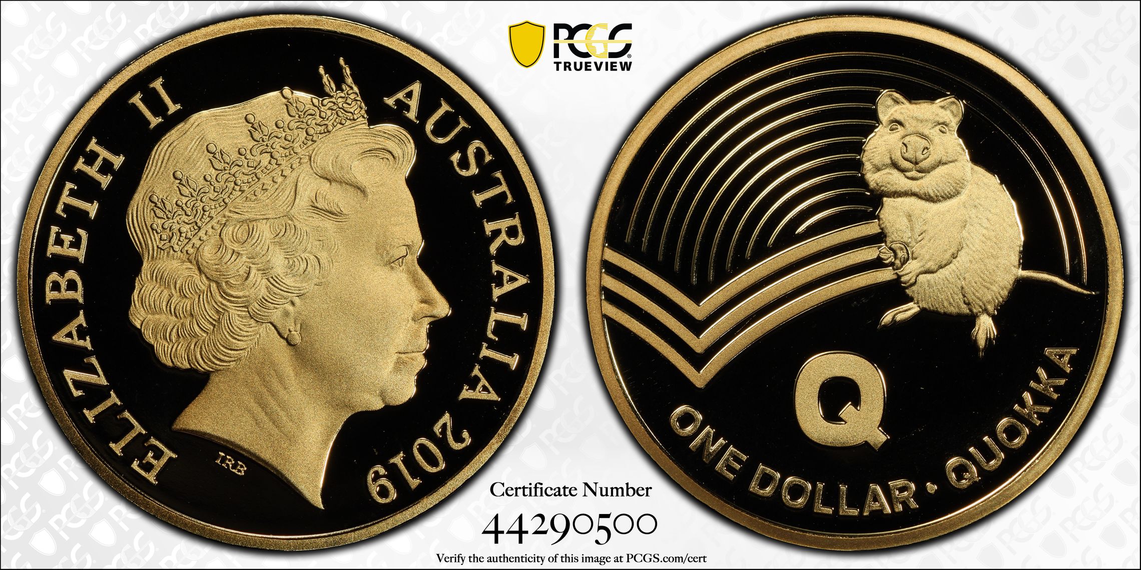 456 · 2019 Australia One Dollar, $1 Q- Quokka Great Aussie Coin Hunt PCGS - PR70DCAM POP 6/0 -500