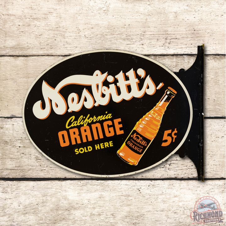Nesbitt's California Orange Sold Here Metal Flange Sign TAC 7.5