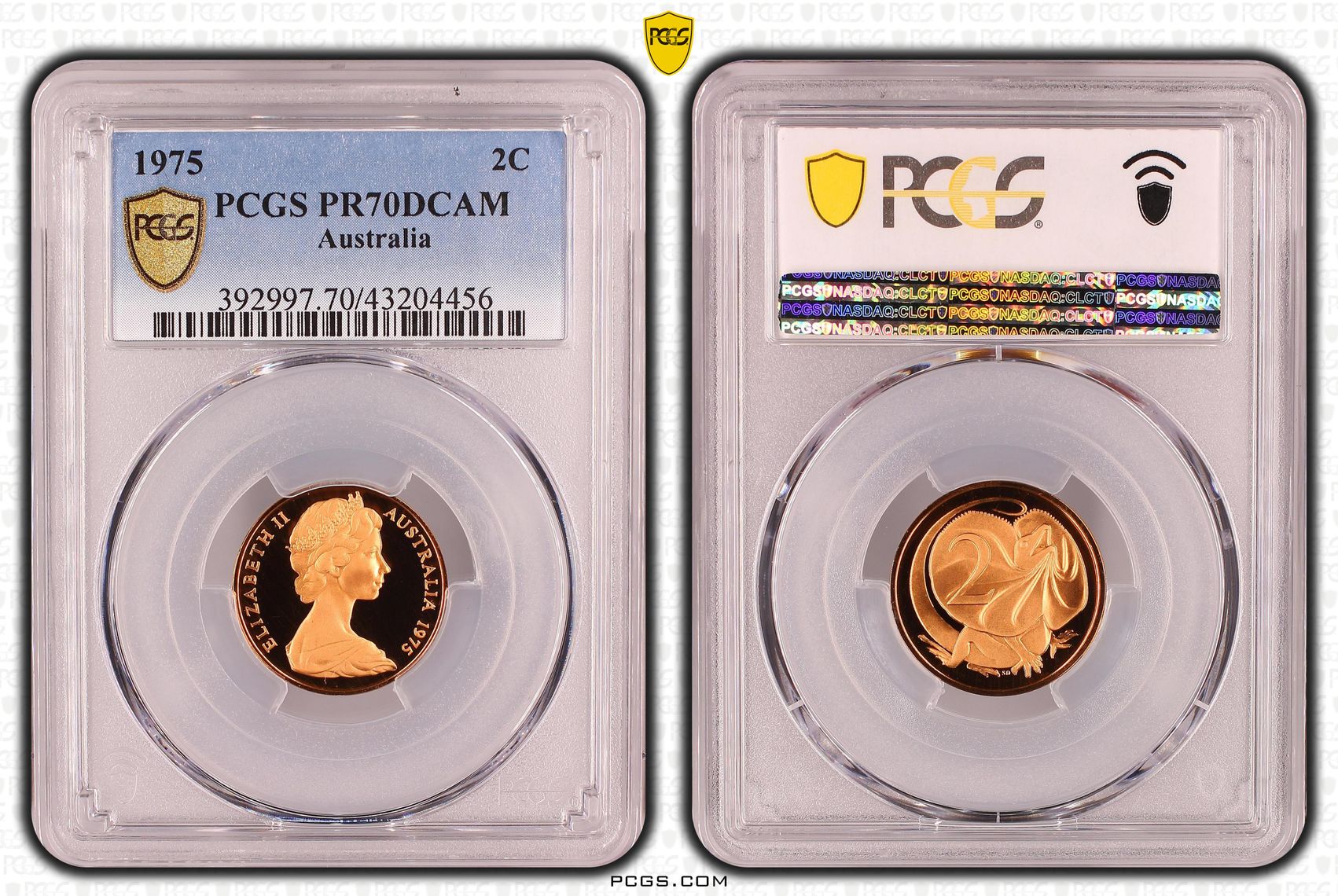 1975 Australia Two Cent, 2c PCGS - PR70DCAM POP 6/0 -456