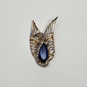Vintage Coro Craft Sterling Nesting Swan Brooch
