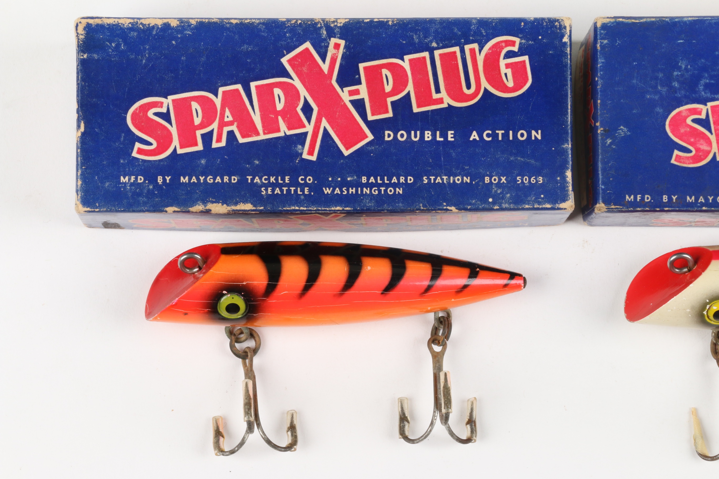 Vintage Sparx-plug Double Acting Fishing Lure in Box / Antique