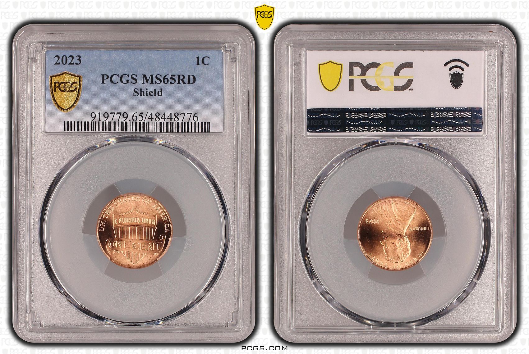 The United States of America, Shield , One Cent, 2023, PCGS MS65RD