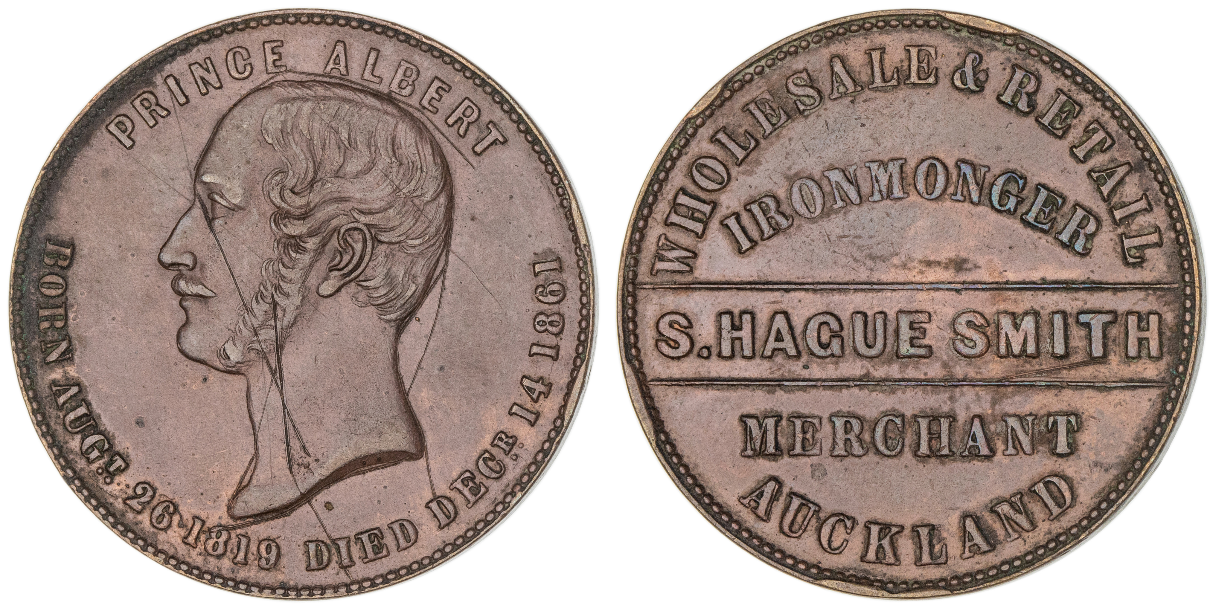 490 · New Zealand, S. Hague Smith, Auckland, Penny, ND, aEF