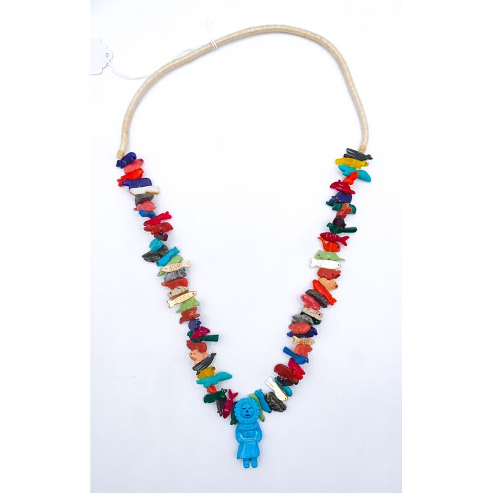Exceptional Zuni Fetish Bead Necklace 26''