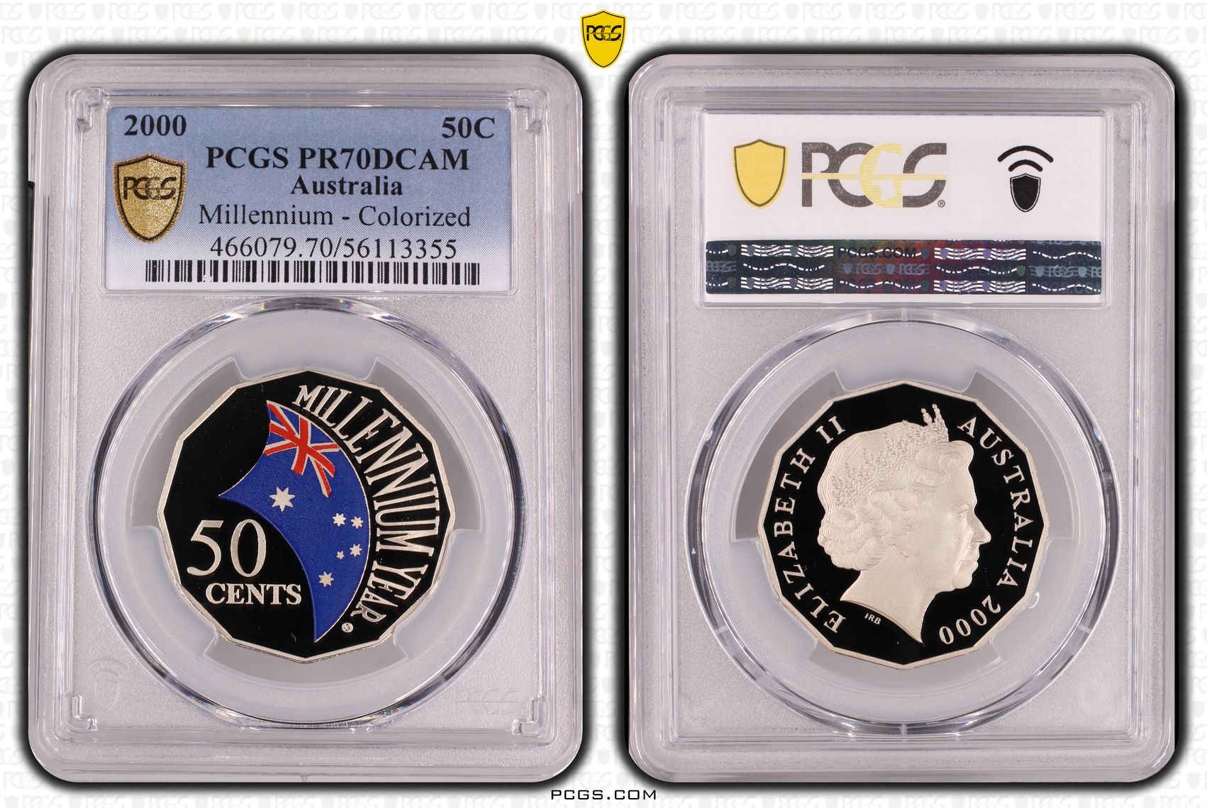 Millennium - Colourised, Fifty Cent, 2000, PR70DCAM