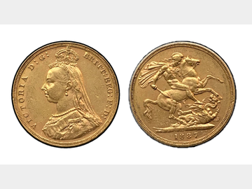 1887 VICTORIA LONDON MINT JUBILLE HEAD SOVEREIGN
