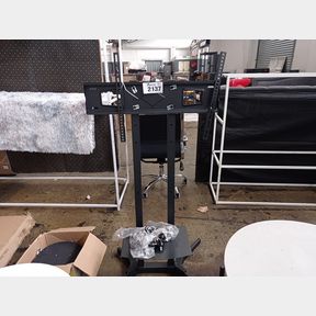 MOBILE TV TROLLEY STAND CART WITH WHEELS - BLACK