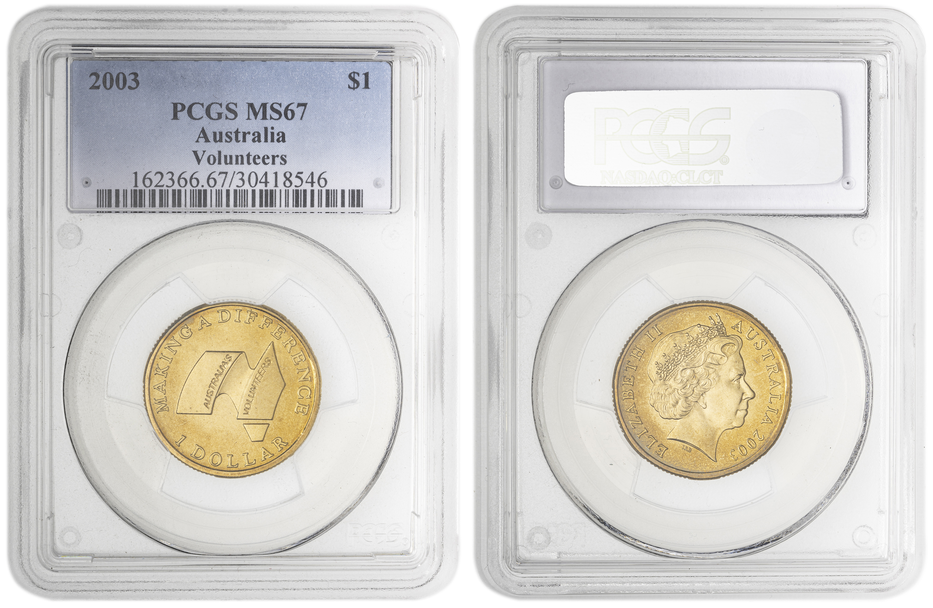 Volunteers , One Dollar, 2003, PCGS MS67