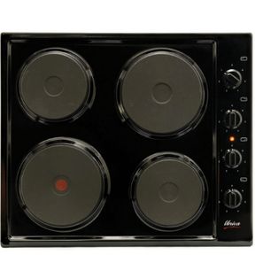 Univa 4 Solid Plate Hob With Control Panel - U156B - Black