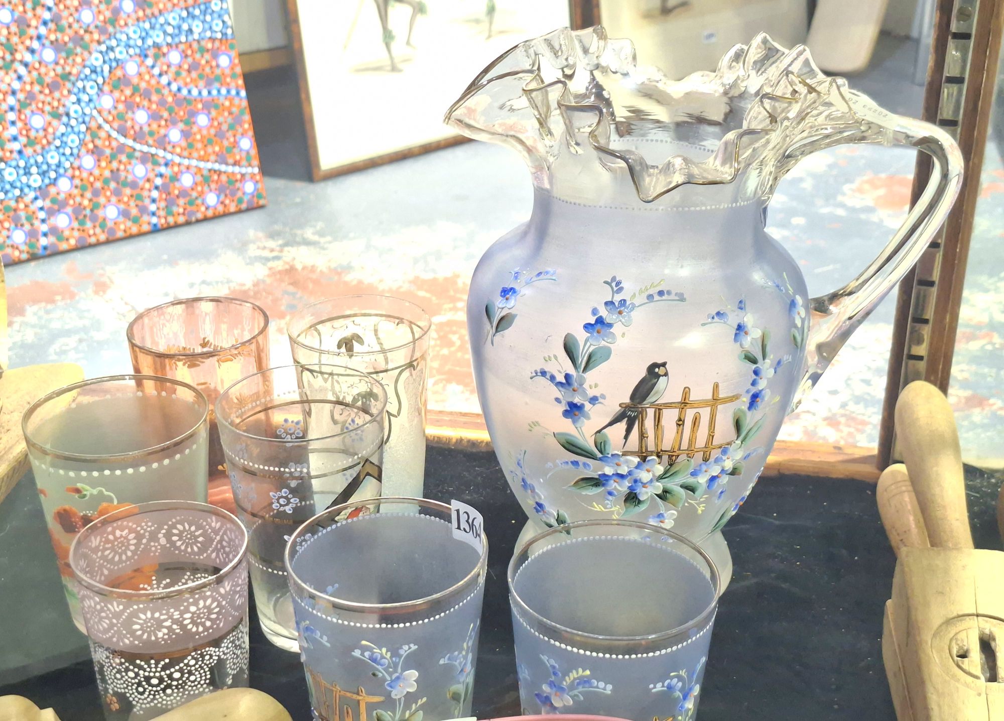 Edwardian Lemonade Jug And Glasses