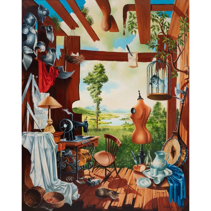 Zbigniew Hinc | Wnętrze z manekinem, 2004