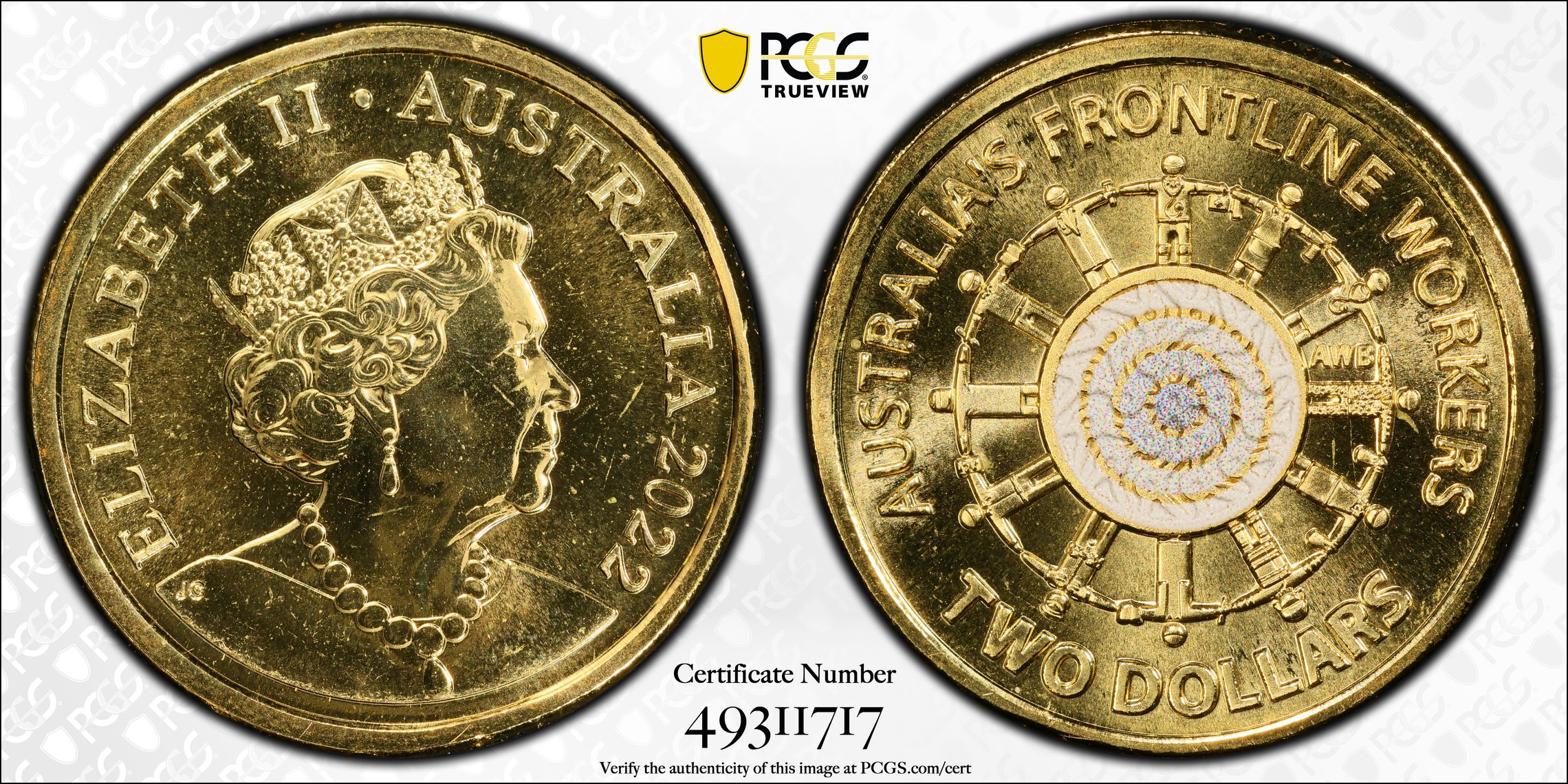 Frontline Workers Colorized, Two Dollar, 2022, PCGS MS68