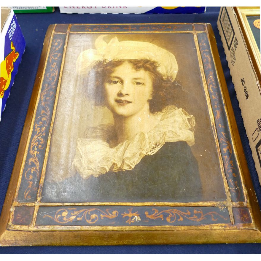 Vintage Vigee Lebrun Portrait Art Plaque 12''x9.5''