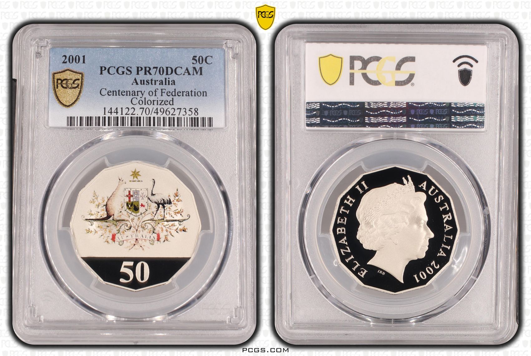 Centenary of Federation Colorized, Fifty Cent, 2001, PCGS PR70DCAM