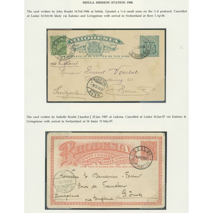 24140 - The Rhodesias Featuring the Paul Peggie Postal History ...