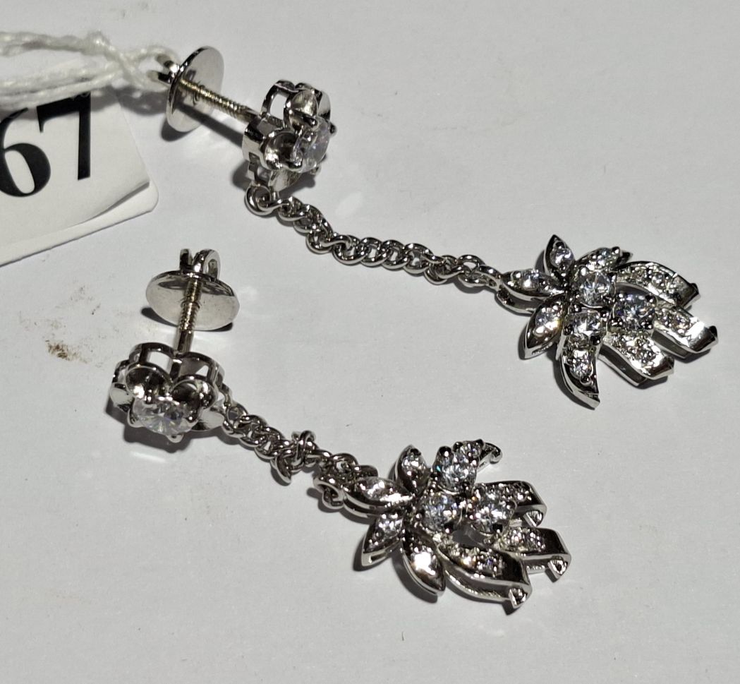 Glitzy Pair Of Drop Earrings
