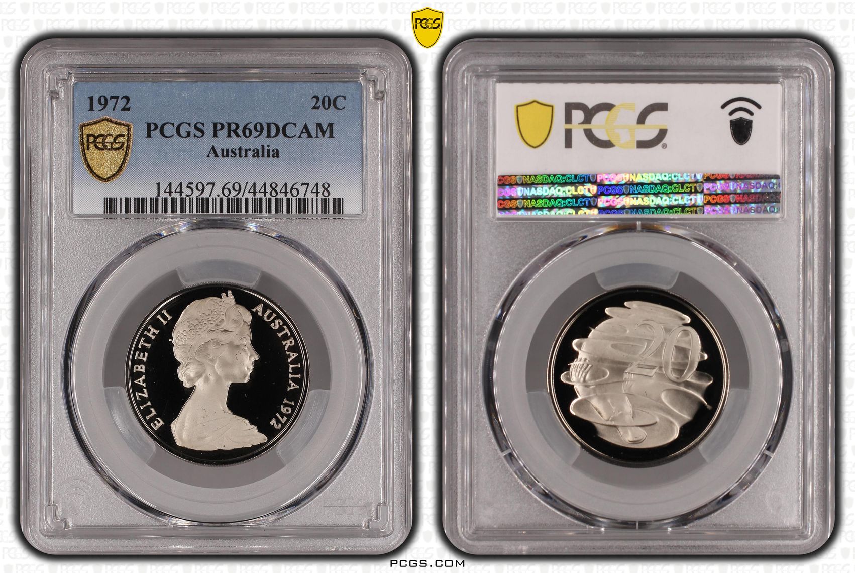 1972 Australia Twenty Cent, 20c PCGS - PR69DCAM -748