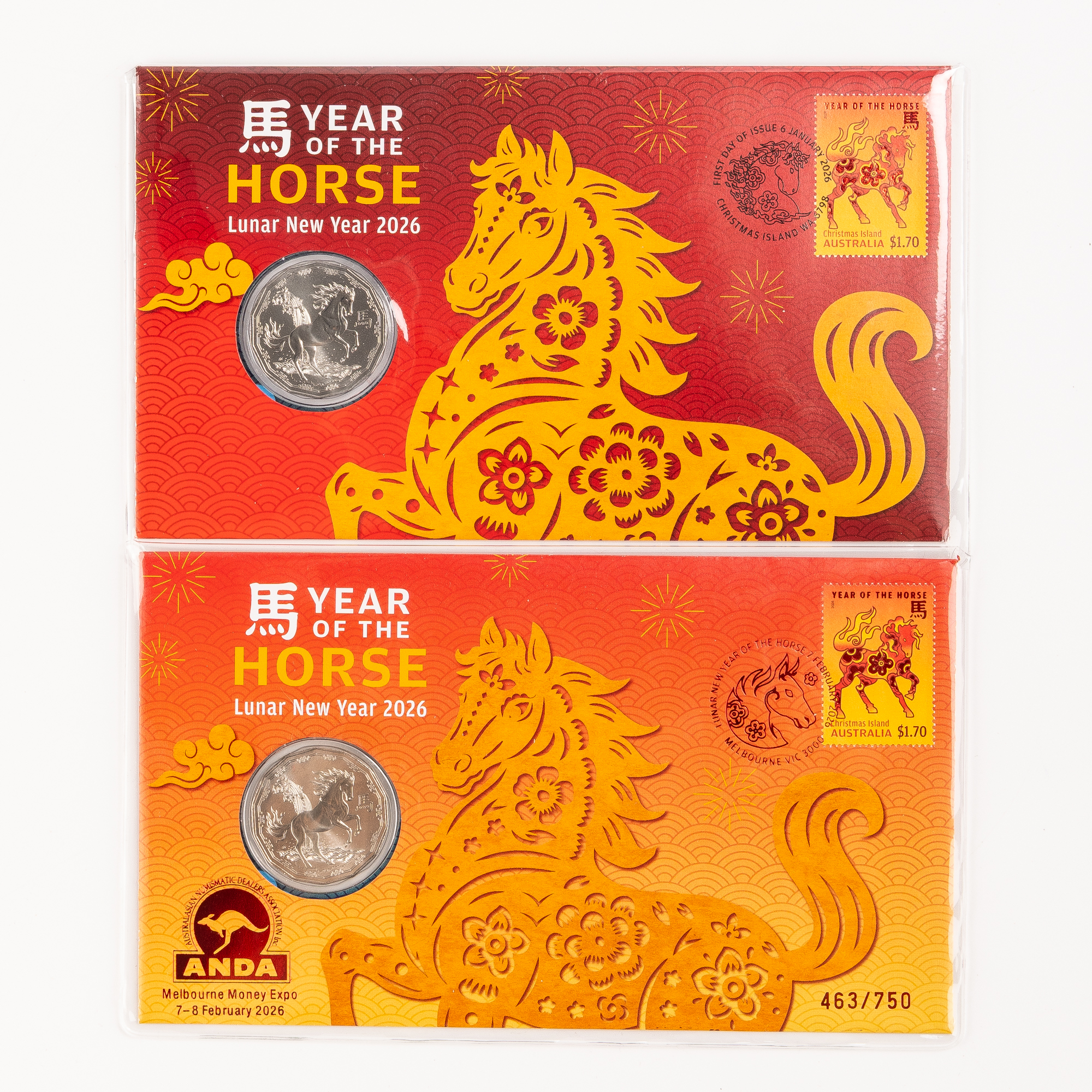 Charles III, Year of the Horse, Fifty Cents, 2026, UNC - FDC