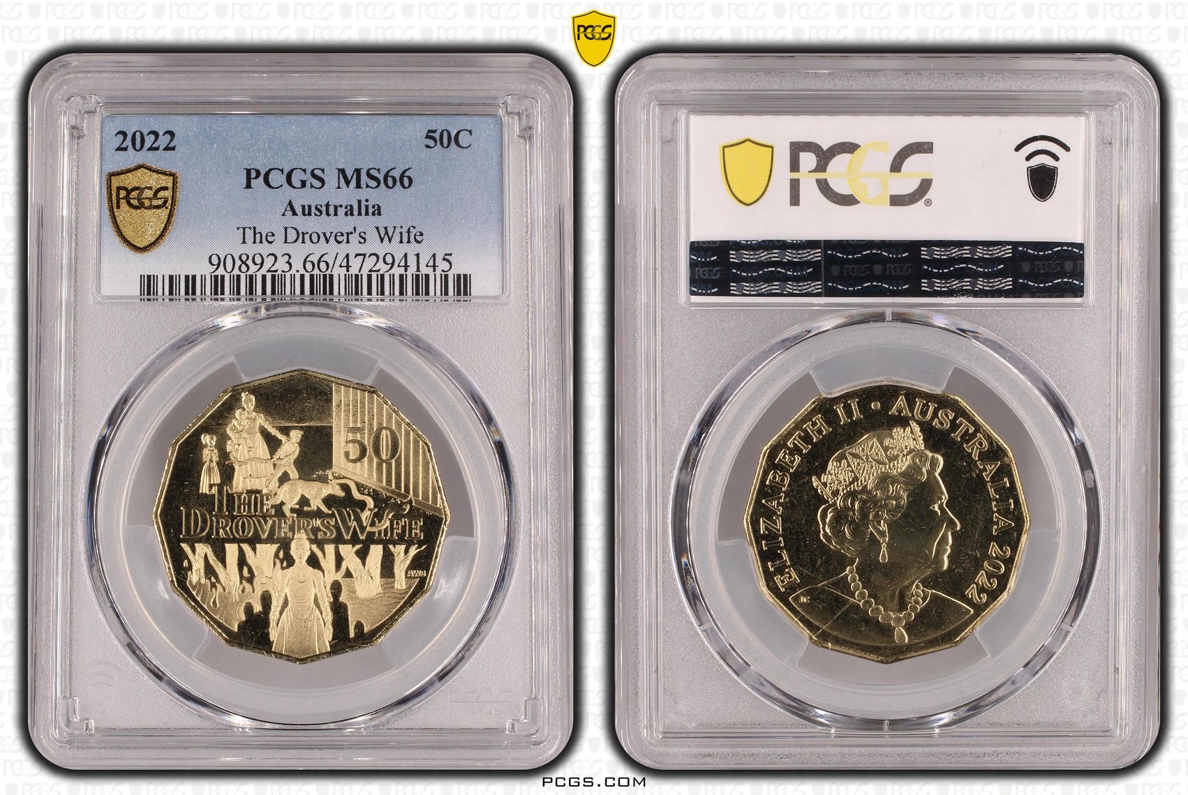 The Drover's Wife, Fifty Cent, 2022, PCGS MS 66