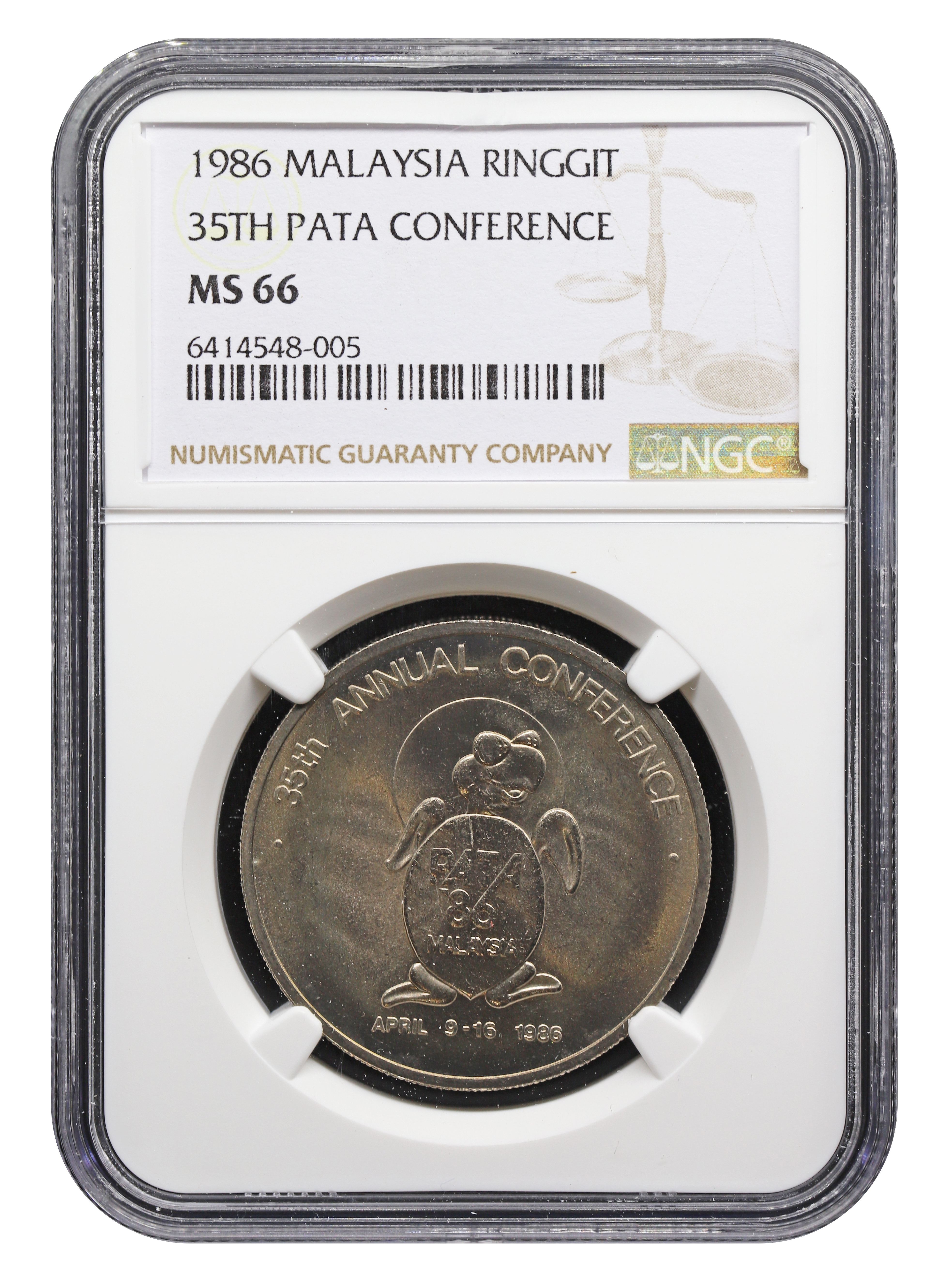 Malaysia, 35th Anniv Conf of PATA, 1986, NGC MS 66 (NGC, 3rd