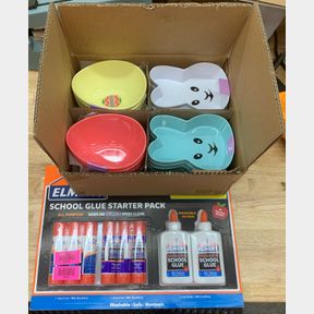 ELMERS GLUE SCHOOL PACK & BOX OF EASTER BOWLS