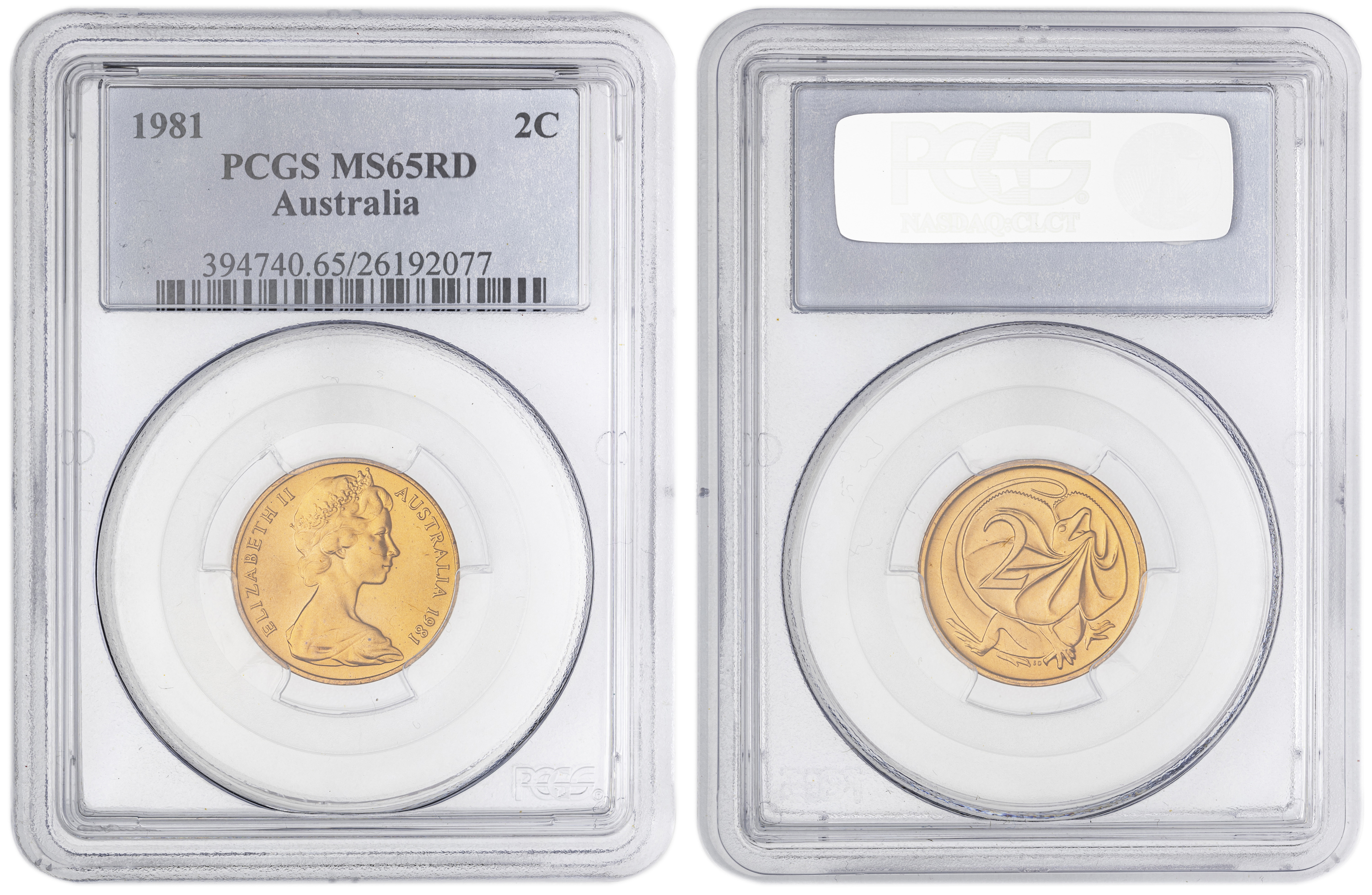 Two Cent, 1981, PCGS MS65RD