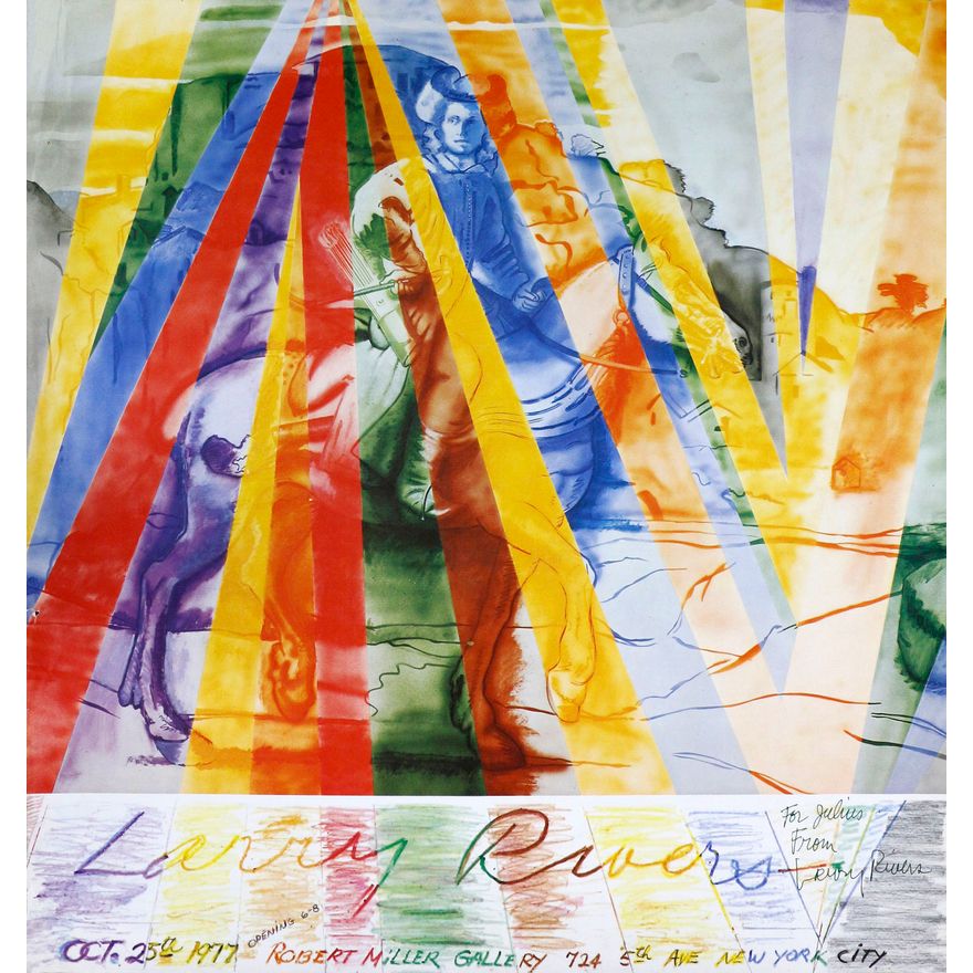Larry Rivers, Maxwell Hendler, Alan Siegel, 19thC Native American Art, Color As Form- 3 late 70s/early 80s American exhibition poster prints