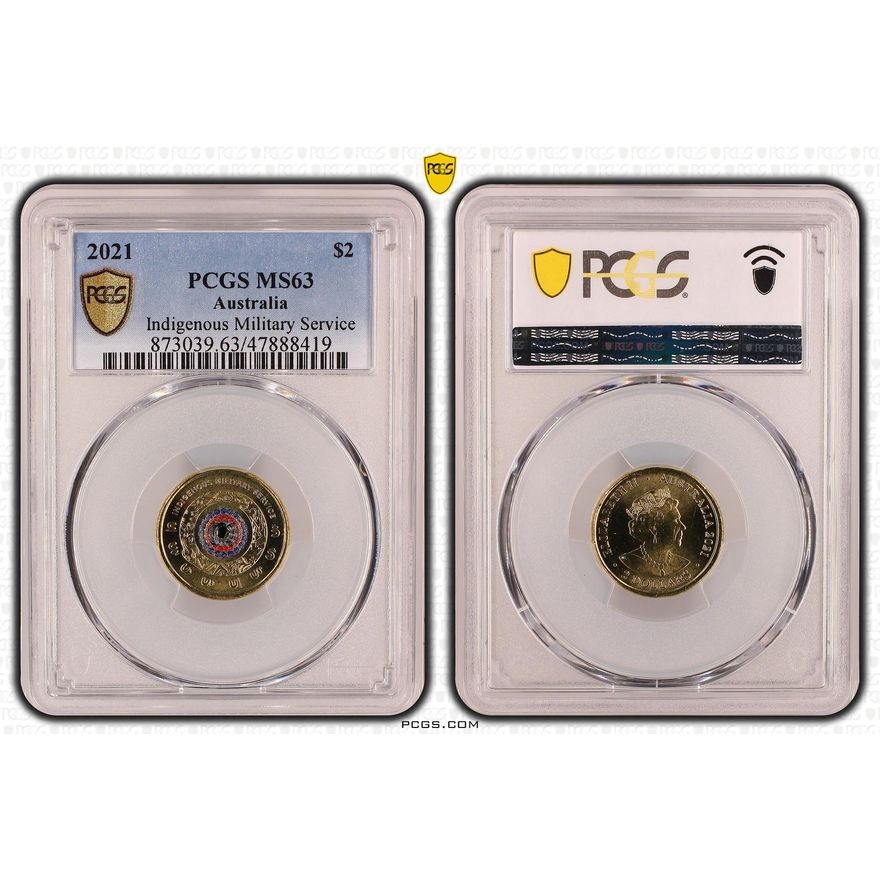 Indigenous Military Service, Two Dollar, 2021, PCGS MS 63