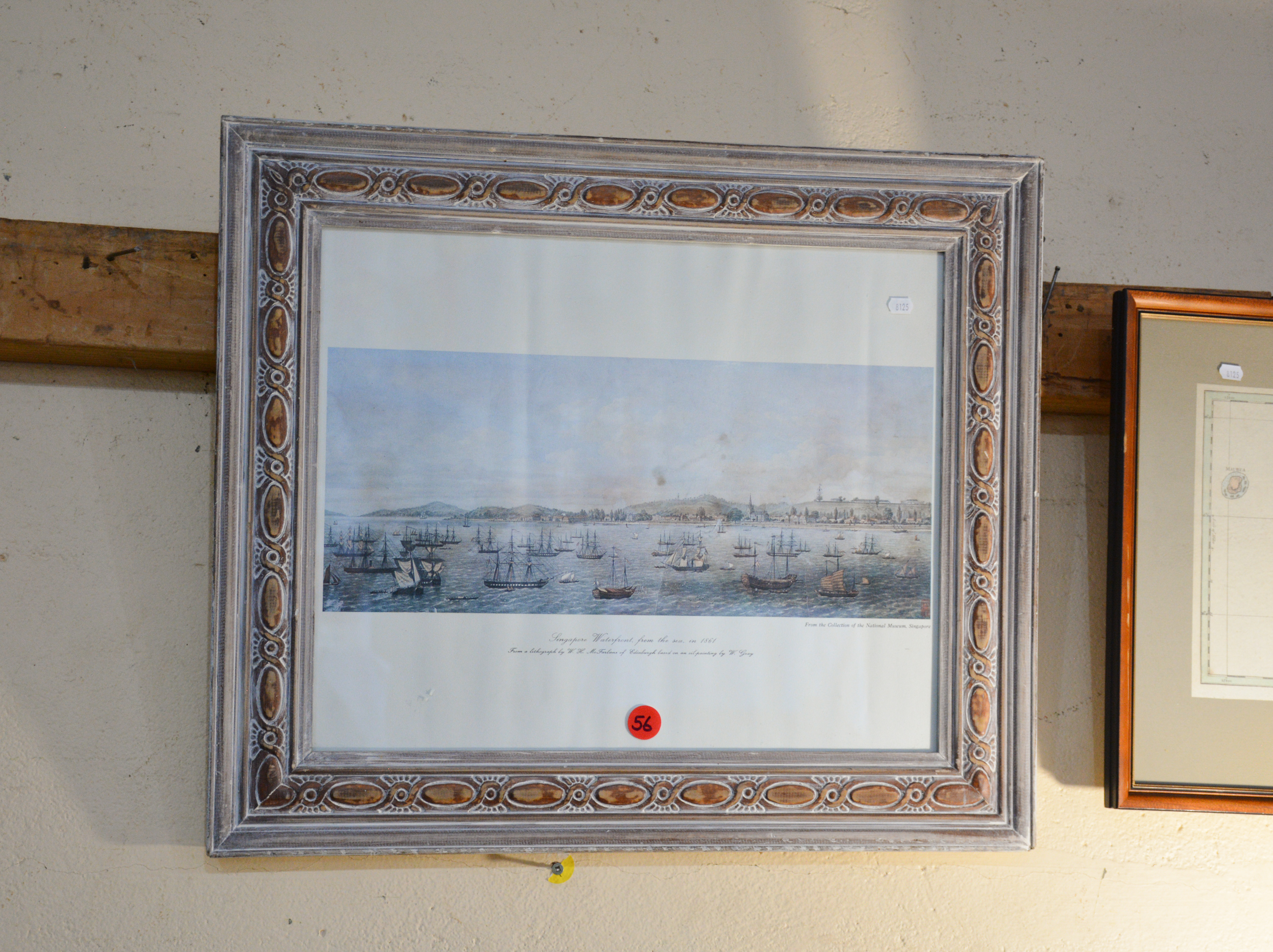 Framed National Museum Harbour Scene — sold at auction in New Zealand for $20