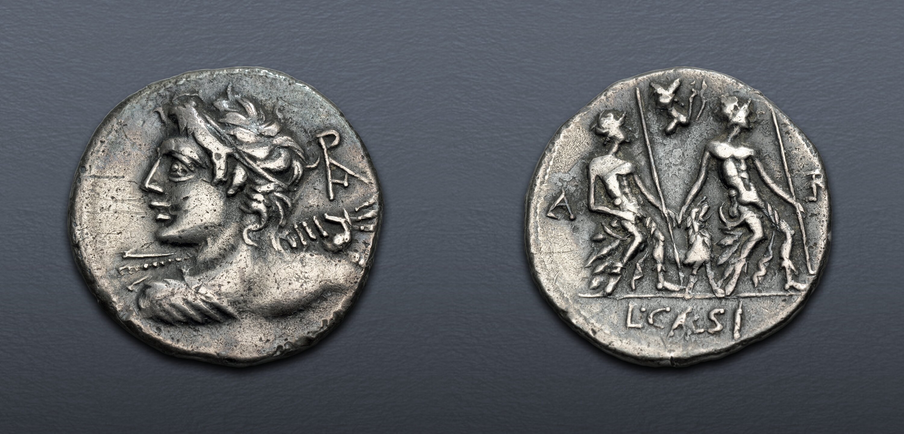 Lucius Caesius. 112-111 BC. AR Denarius (20mm, 3.71 g, 6h). Rome mint ...