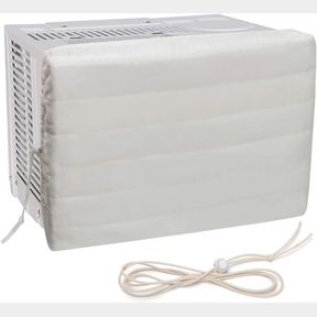 21 X 13 X 2.5 LUXIV INDOOR AIR CONDITIONER COVER, WHITE WINDOW UNIT COVER ANTI-RUST ADJUSTABLE COVER FOR INDOOR WINDOW AC WITH FRE