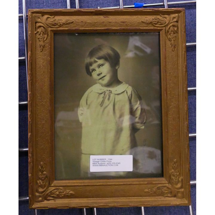 Vintage Childs Photo Framed- 12x10''