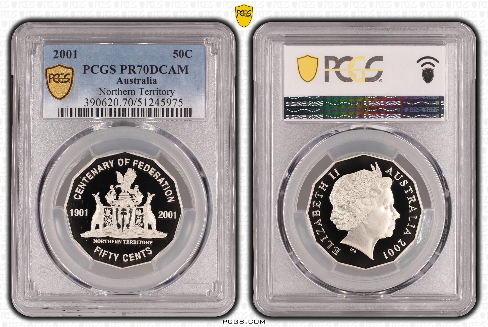 Northern Territory, Fifty Cent, 2001, PCGS PR70DCAM
