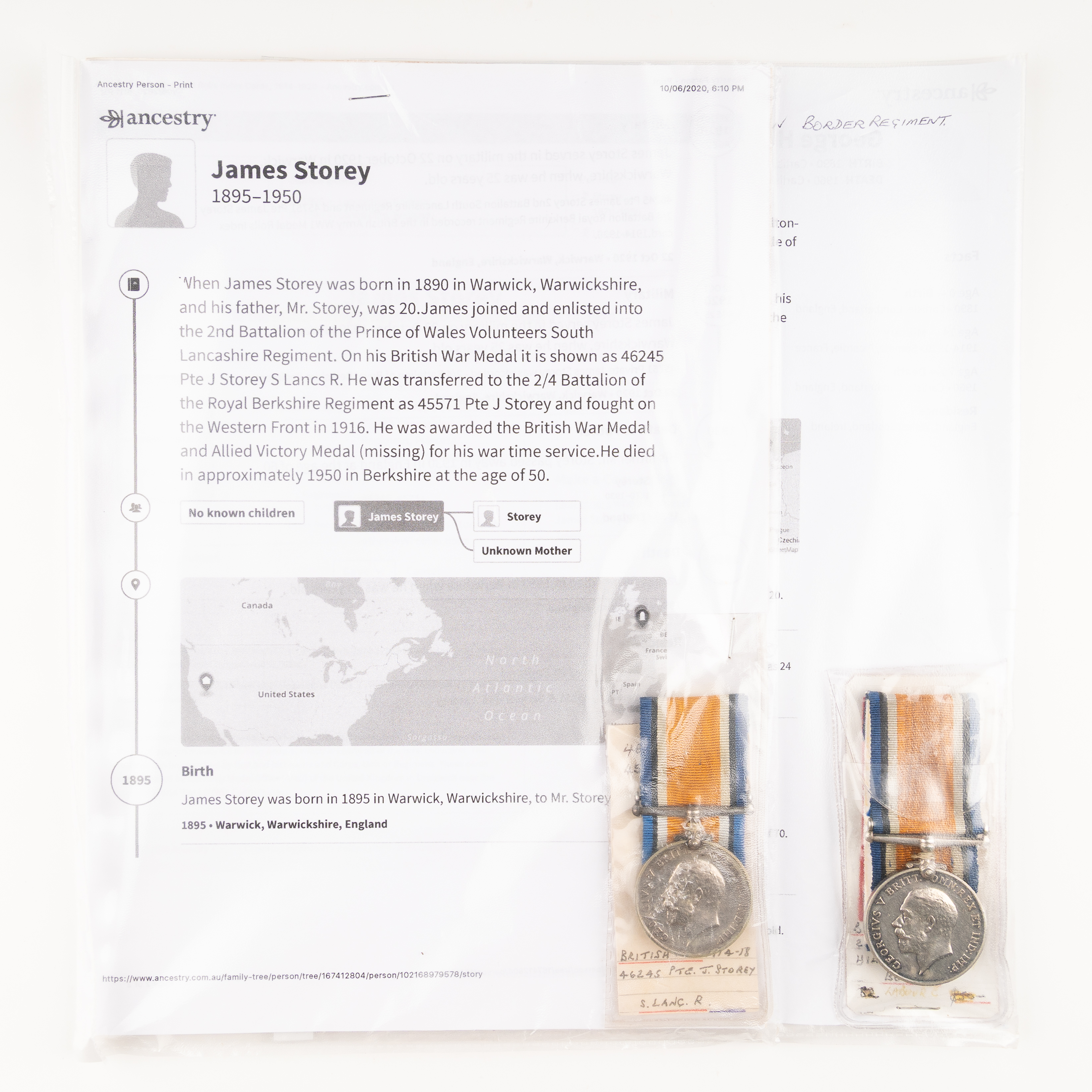 George V, British War Medal, 1914 - 1918, VF