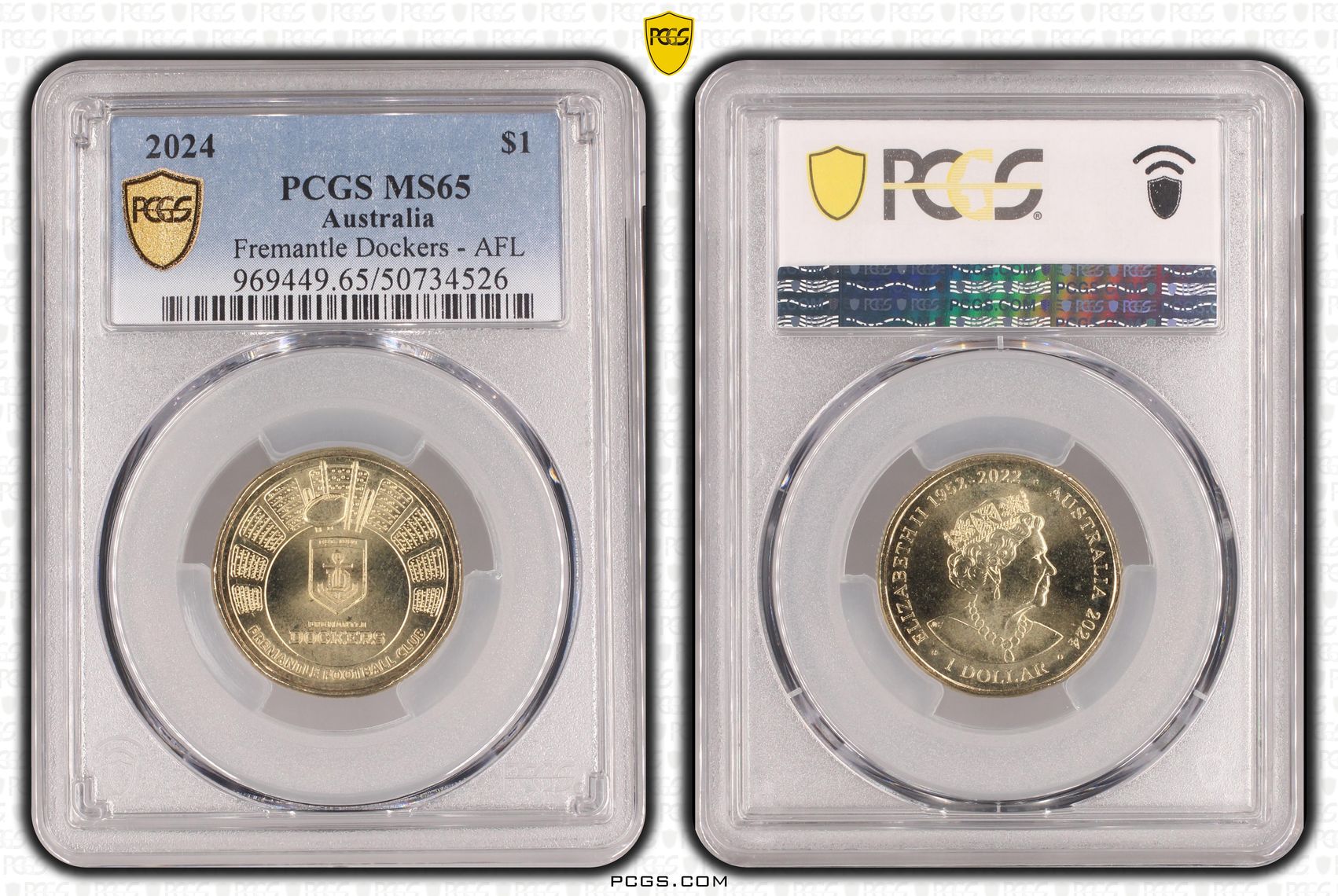 Fremantle Dockers - AFL, One Dollar, 2024, PCGS MS65