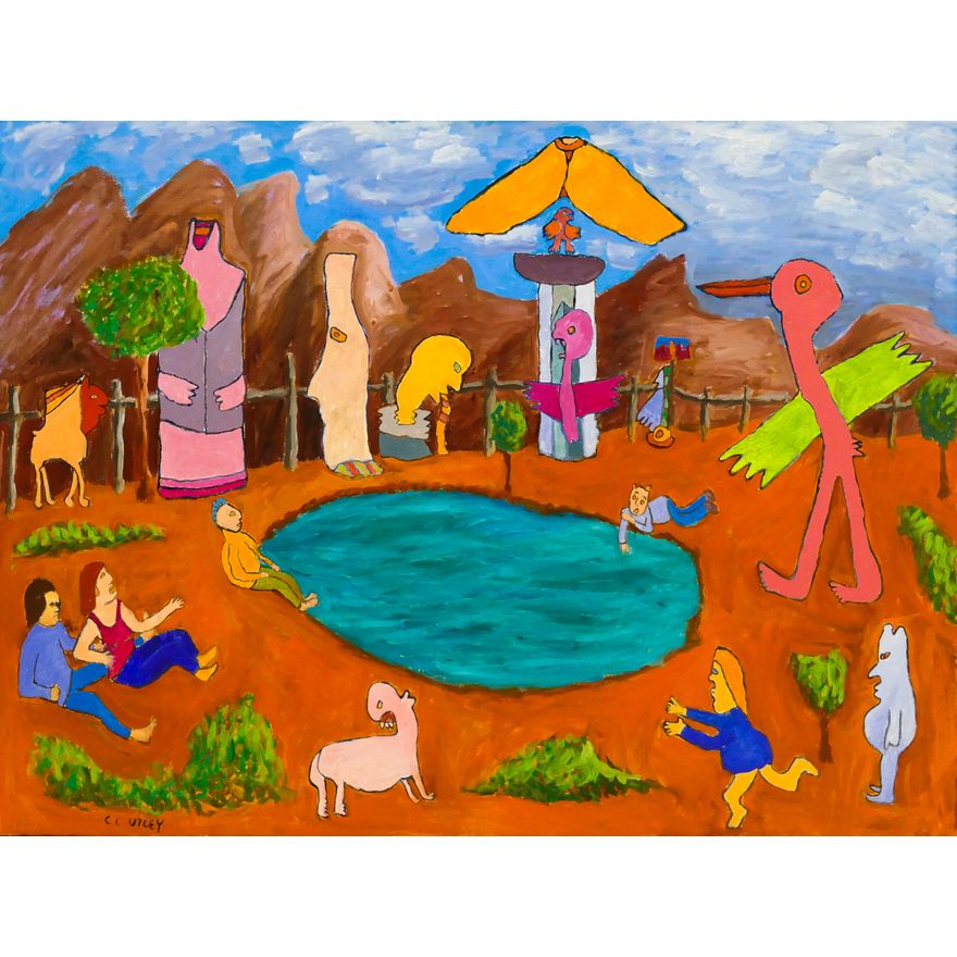 Claude Utley (1955-2021 Washington) 'The Grand Canyon' 1993 Oil on Canvas- 31x41'' (MEDIUM)