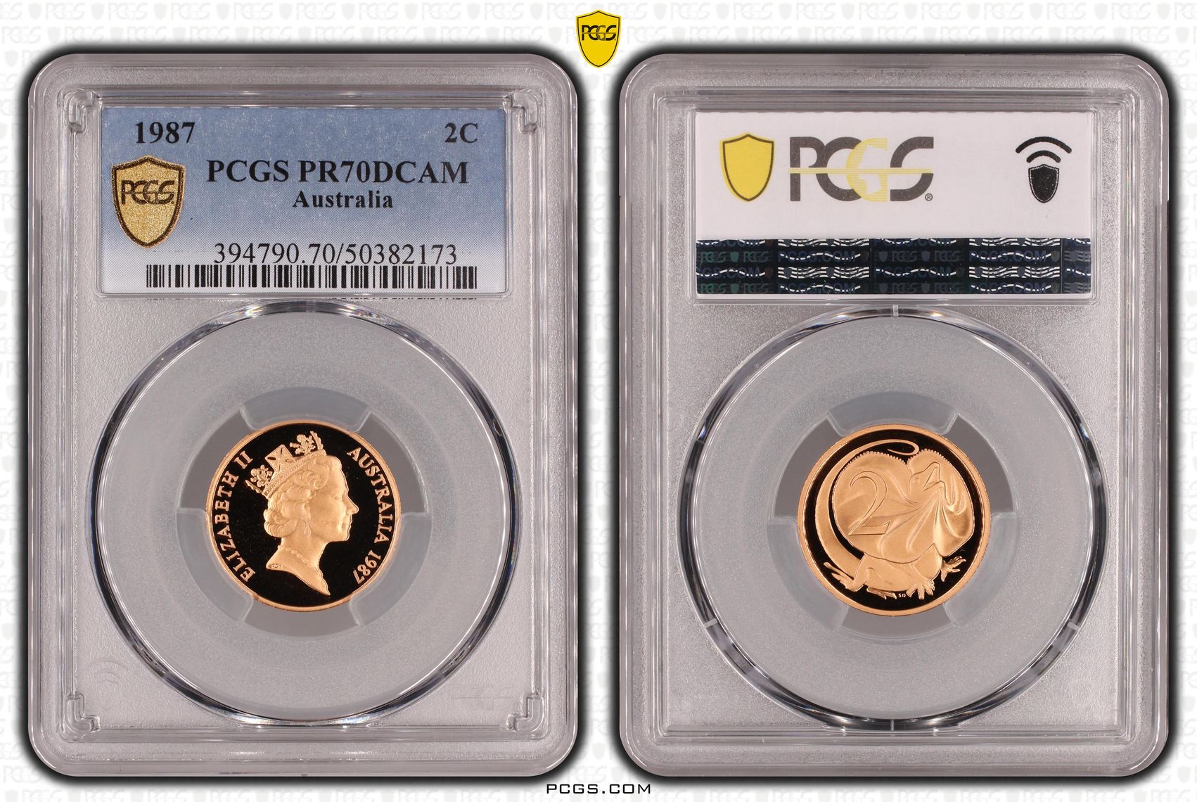 Two Cent, 1987, Pcgs Pr70dcam