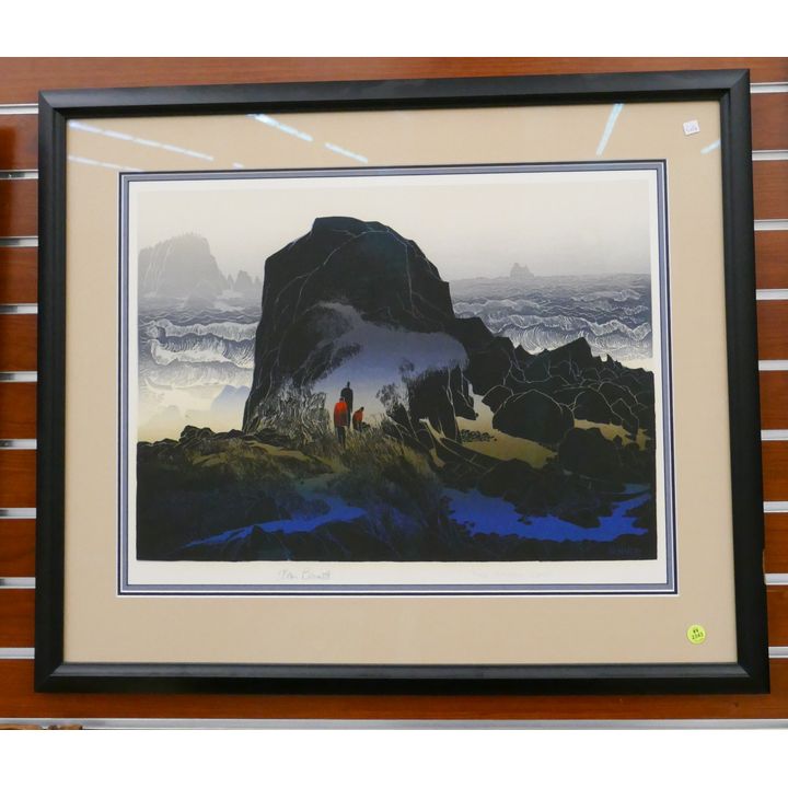 Elton Bennett 'The Storm Coast' Plate Signed Serigraph Framed- 26x32''